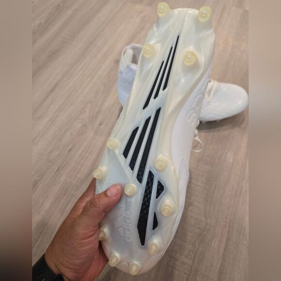 Adidas Men's Freak X Carbon Mid Football Shoe, White/White, 14 US - Picture 6 of 15